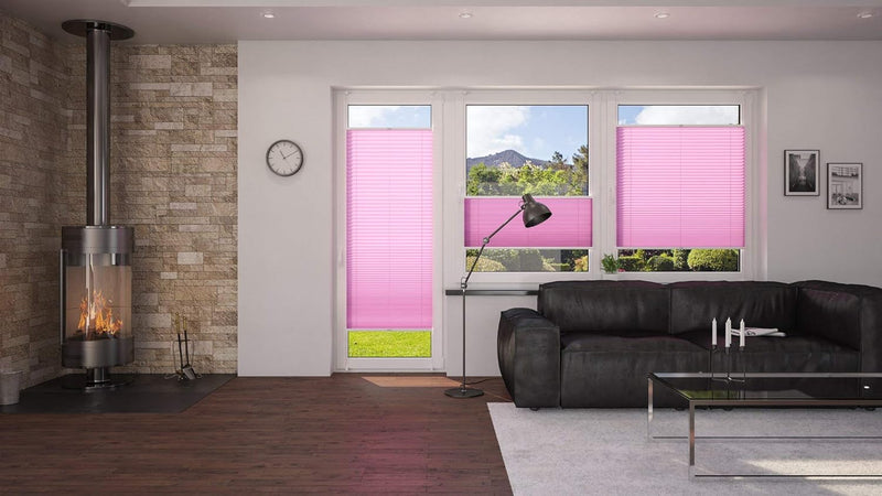 DecoProfi Plissee, Stoff, Flieder, 70 cm x 220 cm, 70 cm x 220 cm
