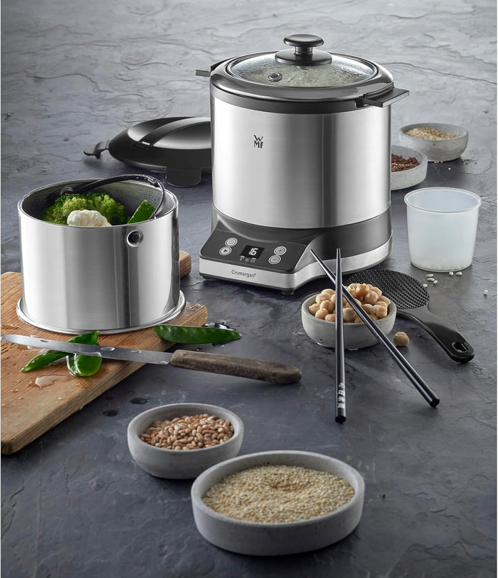 WMF Küchenminis Reiskocher (220 W, mit Lunch-to-go-Box, Damfgarer, platzsparend, Innentopf mit To-Go