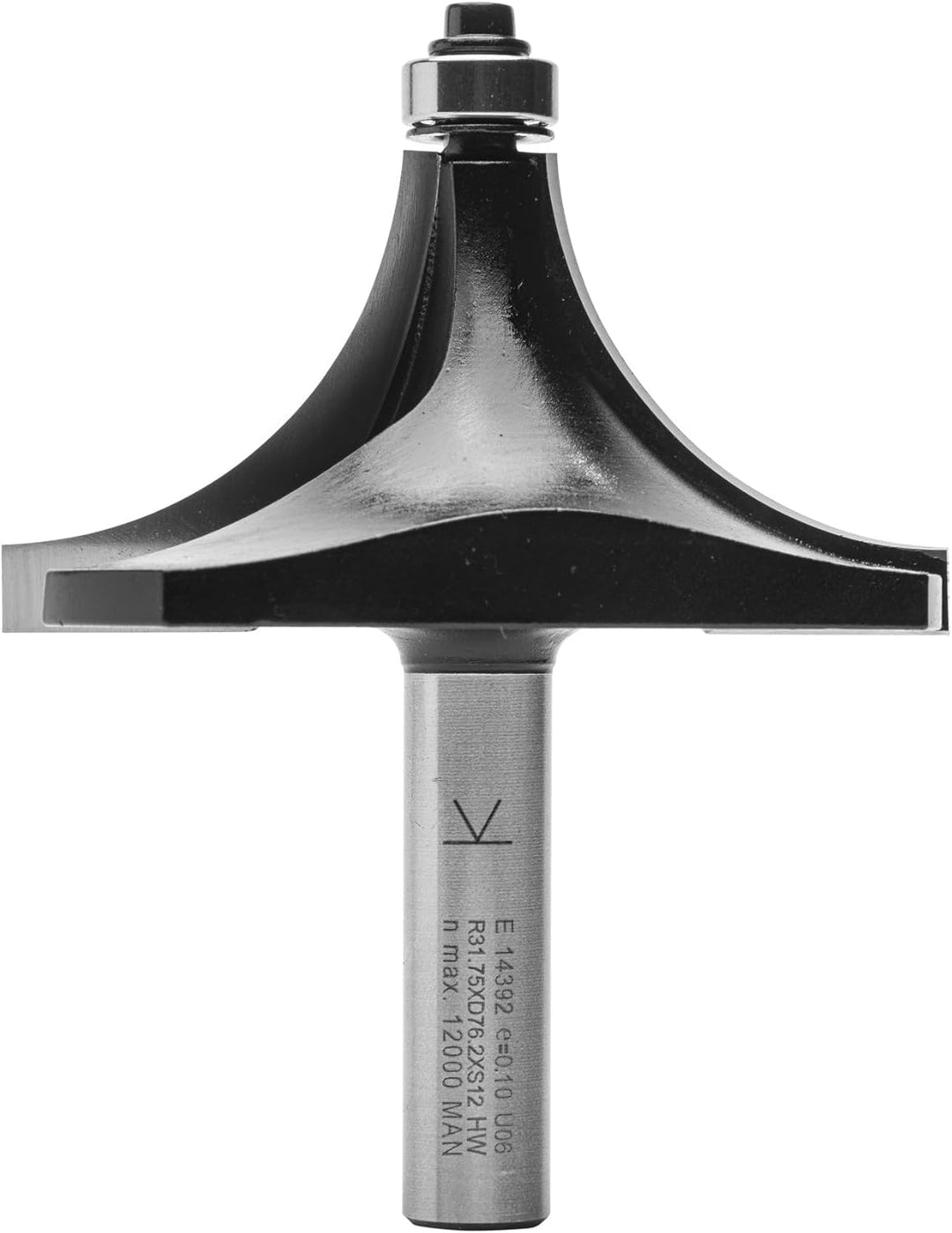 ENT 14392 Abrundfräser HW, Schaft (S) 12 mm, Durchmesser (D) 76,2 mm, NL 38,1 mm, R 31,8 mm, SL 45 m