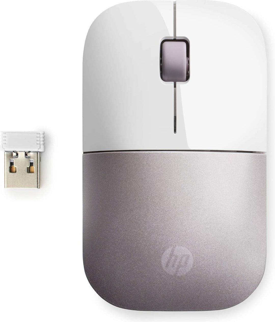 HP Z3700 Wireless Mouse - White/Pink Pink Dongle, Pink Dongle