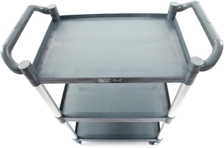 Servierwagen Kunststoff mit Rollen - 3 Böden - Tragfähigkeit 50 kg pro Boden - 80 x 43 x 96 cm - Tra