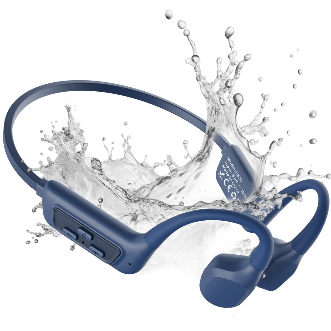 MONODEAL Knochenschall Kopfhörer Schwimmen, knochenschall kopfhörer IPX8 wasserdicht mit MP3-Player