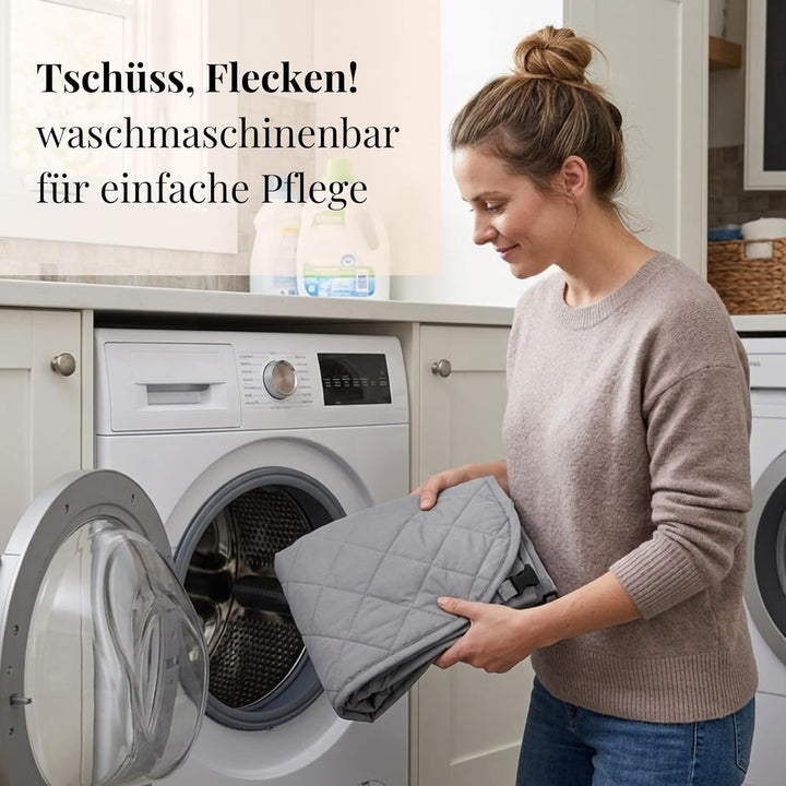 Krabbeldecke rund 110cm – Extra Weich, Dick Gepolstert, Waschbar, Schadstofffrei, Spieldecke Baby fü