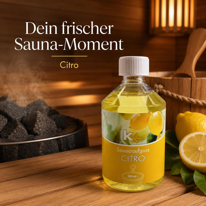KK Sauna Aufguss Konzentrate PREMIUM | 500 ml Flasche | Made in Germany | Wellness für Zuhause | Cit