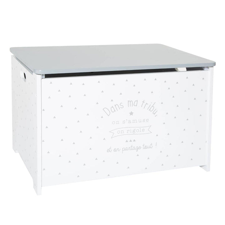 Spielzeugtruhe - weiss und grau - Silber - Atmosphera créateur d'intérieur cm Grau, cm Grau