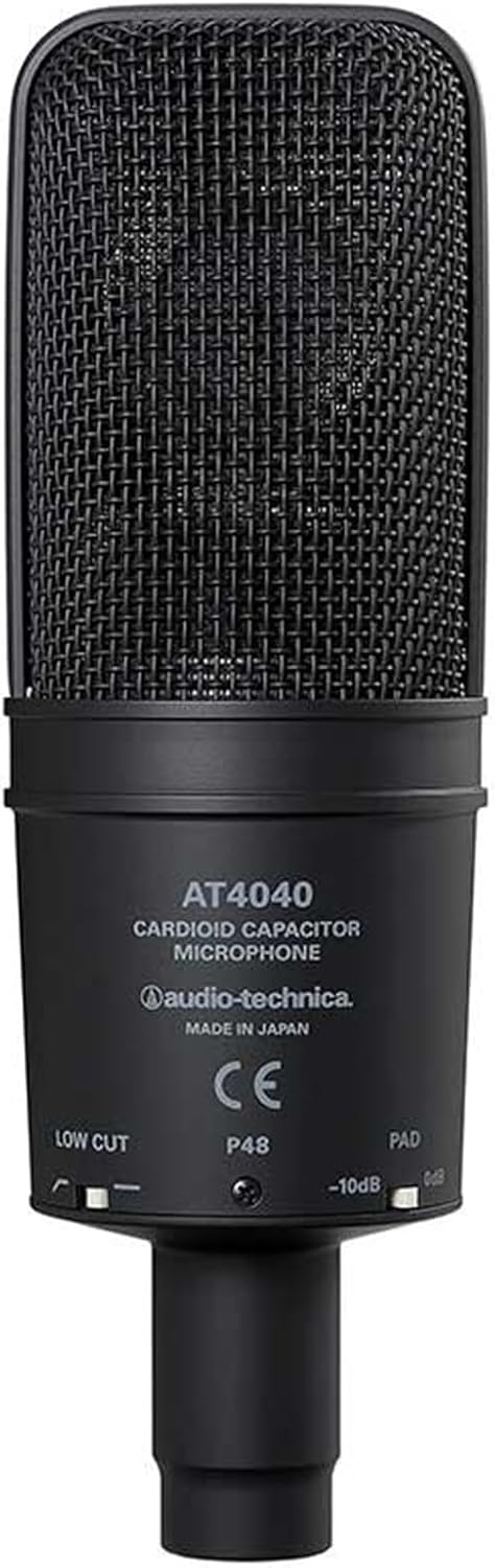 Audio-Technica AT 4040 SM Studio Mikrofon, Grossmembranmicrofon mit Spinne Schwarz