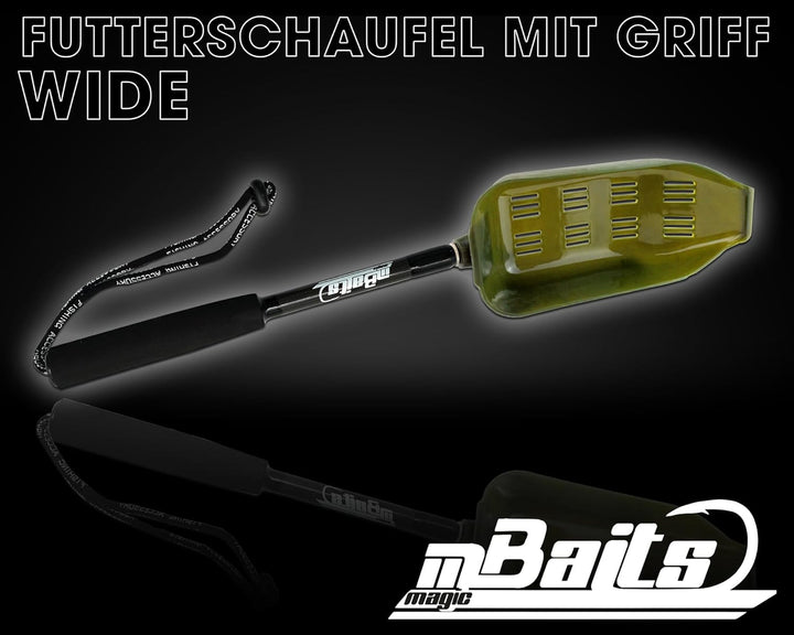 Magic Baits Futterschaufel Wide mit Griff Futterkelle Bait Spoon with Slots and Handle Futterschaufe