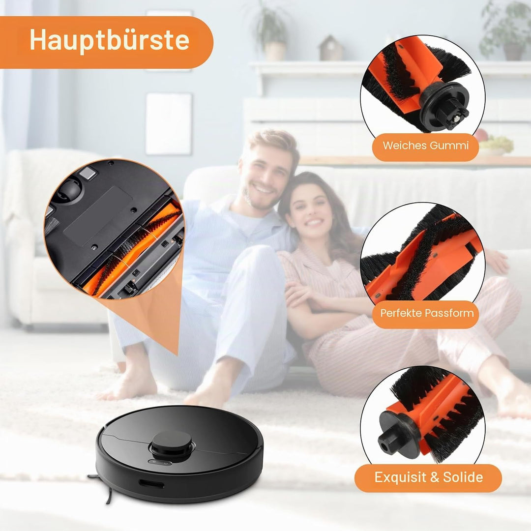 Staubsauger-Ersatzteil-Set passend für MONSGA MS1 MAX Roboter-Staubsauger, Staubsaugerzubehör passen