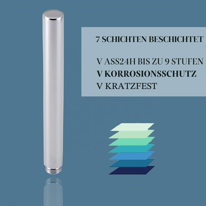 Oupukle Handbrause Wassersparend Duschkopf Hochdruck Messing 48 Anti-kalk Duschbrause Chrome mit 1 S