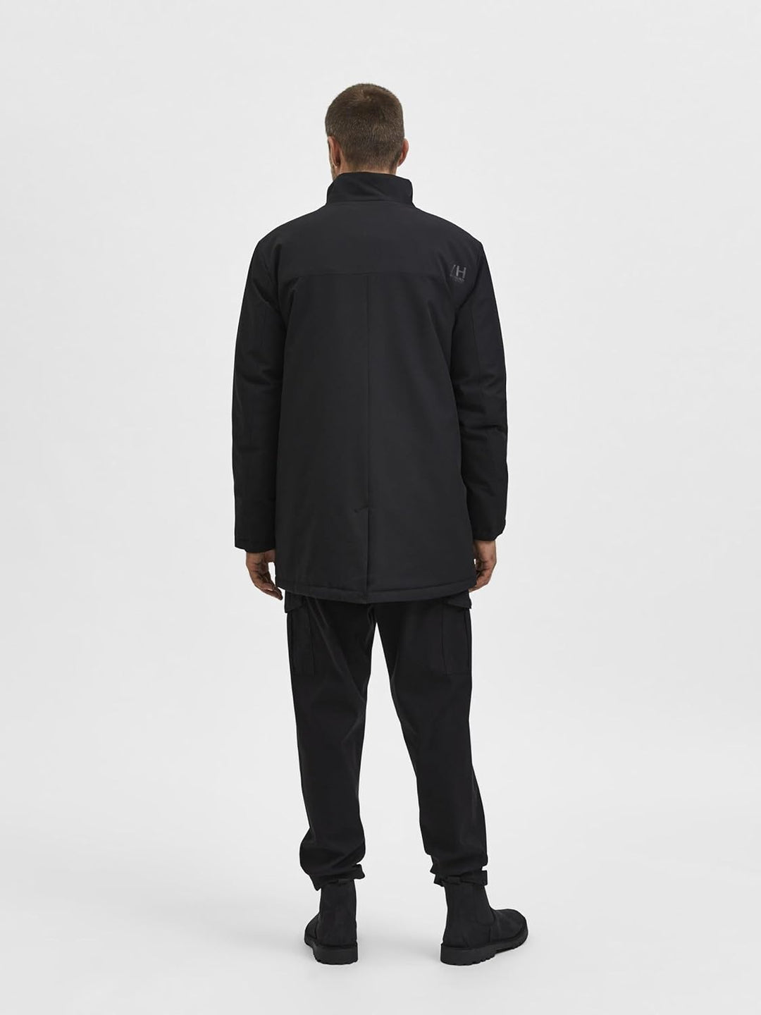 Selected Homme male Wattierte Jacke High Neck S Schwarz, S Schwarz