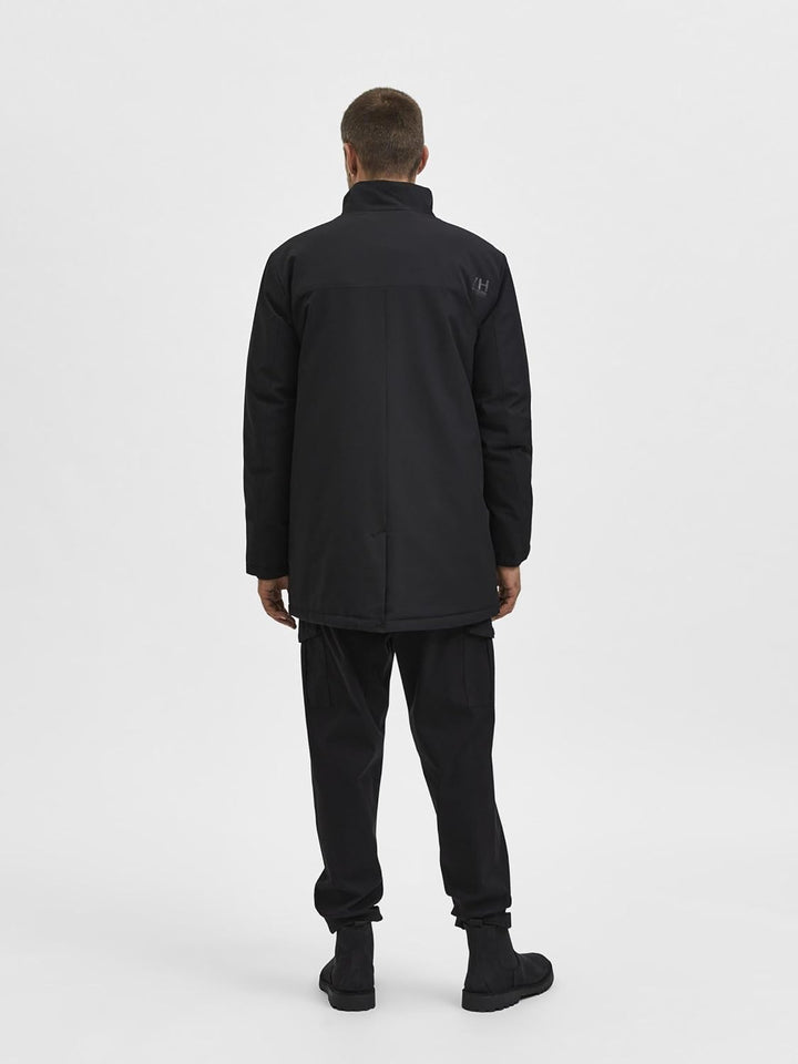 Selected Homme male Wattierte Jacke High Neck S Schwarz, S Schwarz