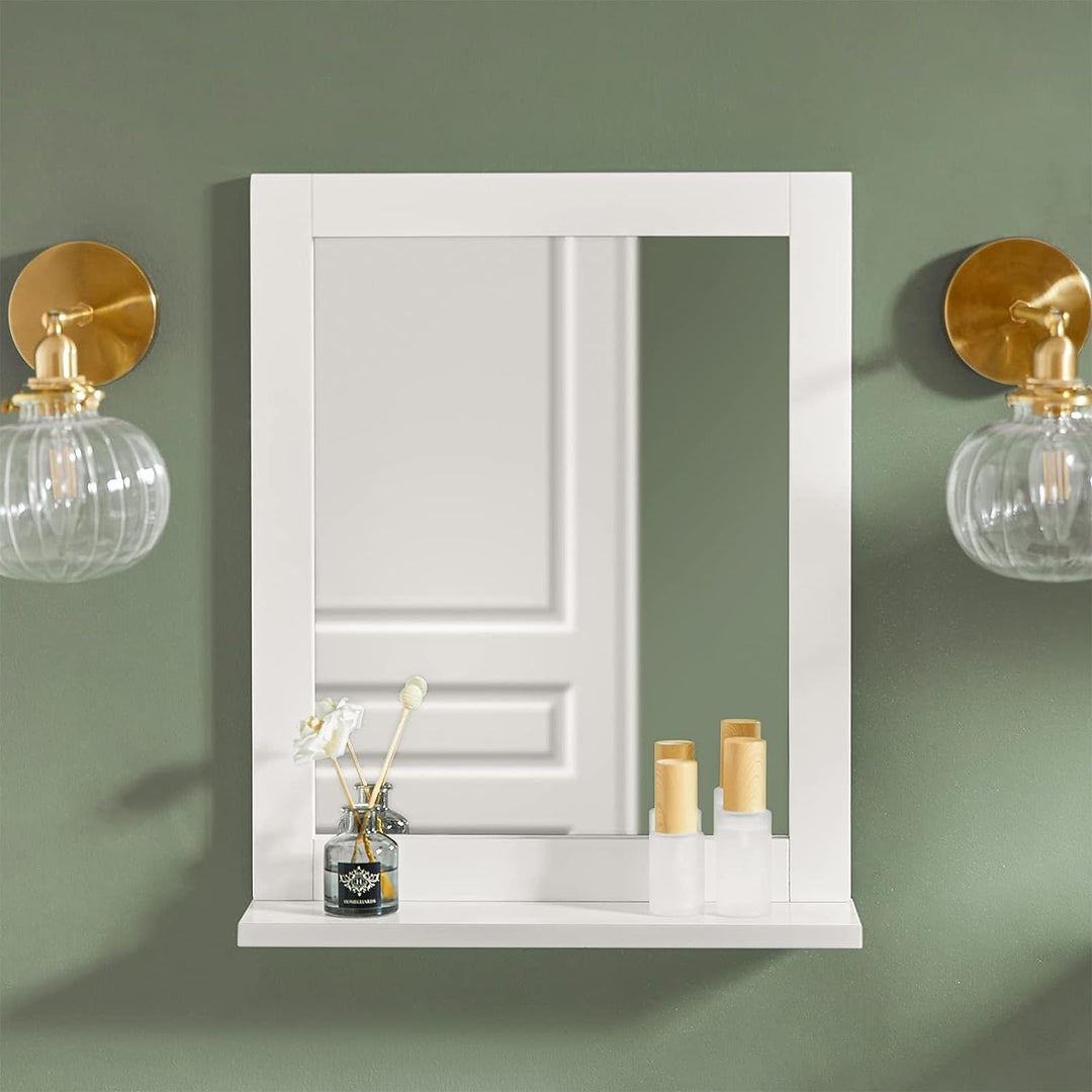 SoBuy® FRG129-W Spiegel Wandspiegel Badspiegel mit Ablage weiss BHT:
