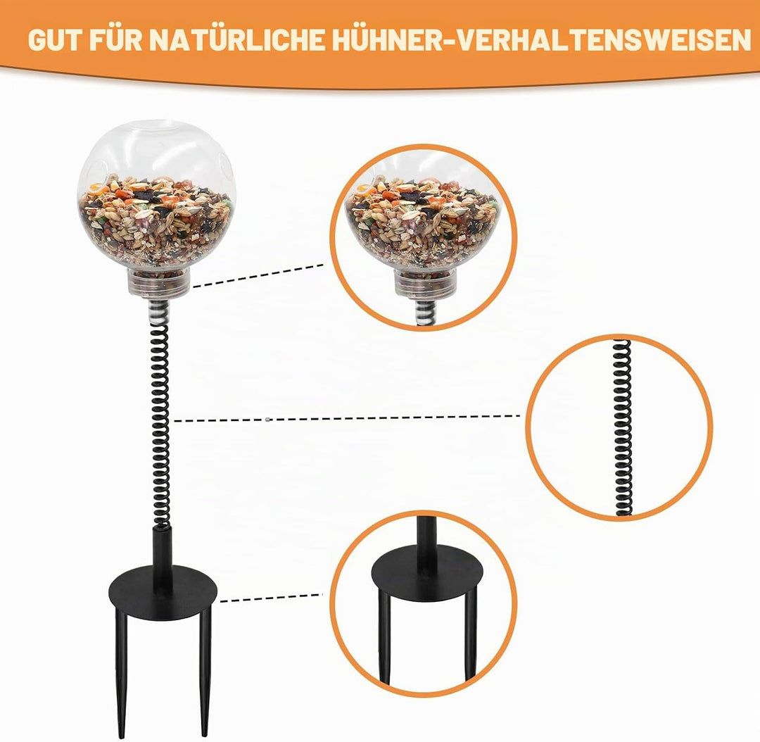 Dnoifne 4er-Set Pickspielzeug für Hühner – Beschäftigungsspielzeug & Futterspender für Hühner, Hühne