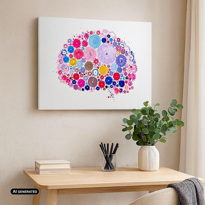 Bilder auf Leinwand 100x70cm Leinwandbild Gehirn Innovation Inspiration Gross Wanddeko Bild Schlafzi