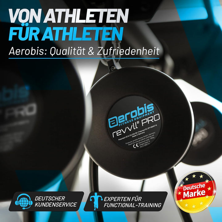 aerobis® revvll PRO | Endlos Seil Trainer | Variabler Widerstand, platzsparend, leicht | Klettertrai