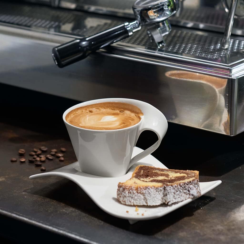 Villeroy &amp; Boch – NewWave Caffè Cappuccino Set 8-teilig für 4 Personen, Kaffeeservice weiss, Capucci