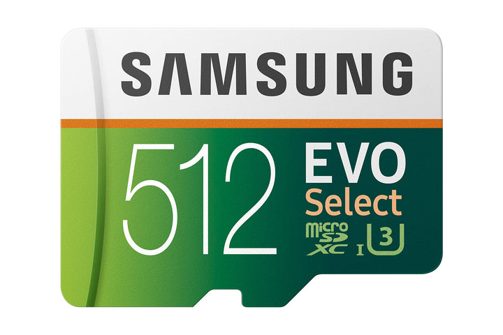 Samsung EVO Select microSD-Karte, 512 GB, 100 MB/s und 90 MB/s, Speicherkarte für Full HD & 4K UHD,