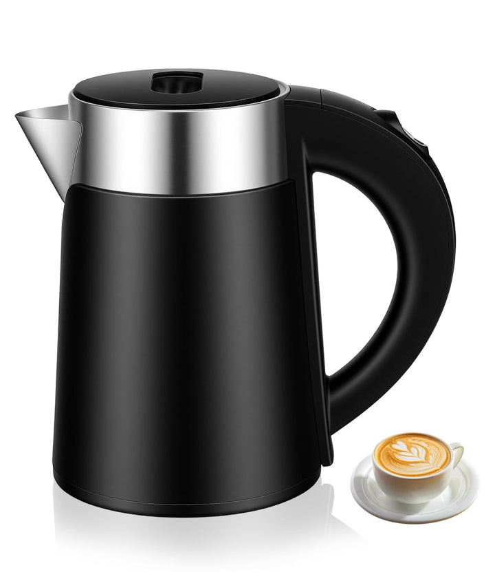 Reisewasserkocher 800ML Mini Camping Wasserkocher mit 800W Edelstahl Wasserkocher Klein ﻿für Reisen