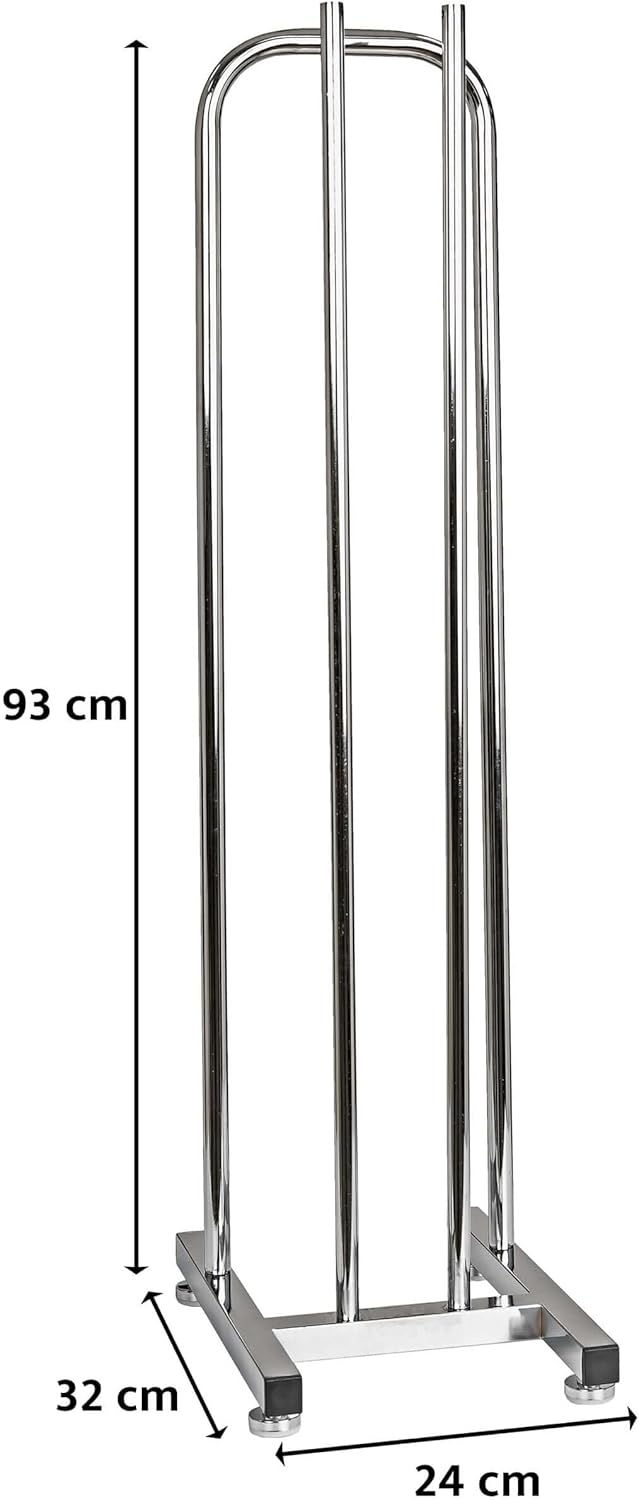 Kleiderbügelsammler für 85 Kleiderbügel, Kleiderbügelstapler H93 cm x B24 cm x T32 cm verchromt Klei