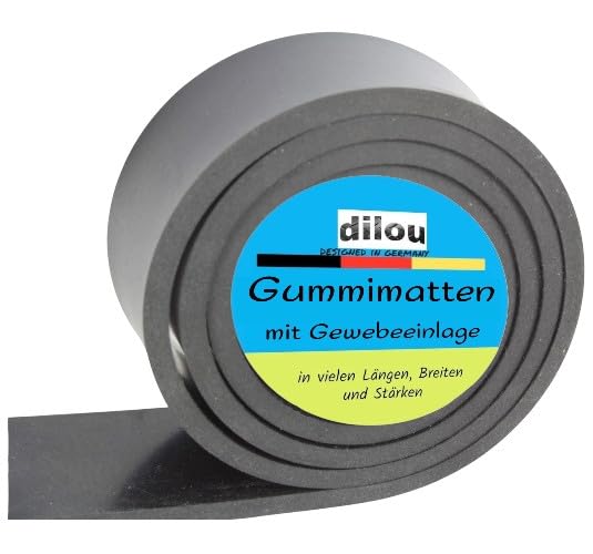 Gummistreifen mit Gewebeeinlage Vollgummi Hartgummi 200mm breit 10mm dick 1-10m lang (2000x200x10mm)