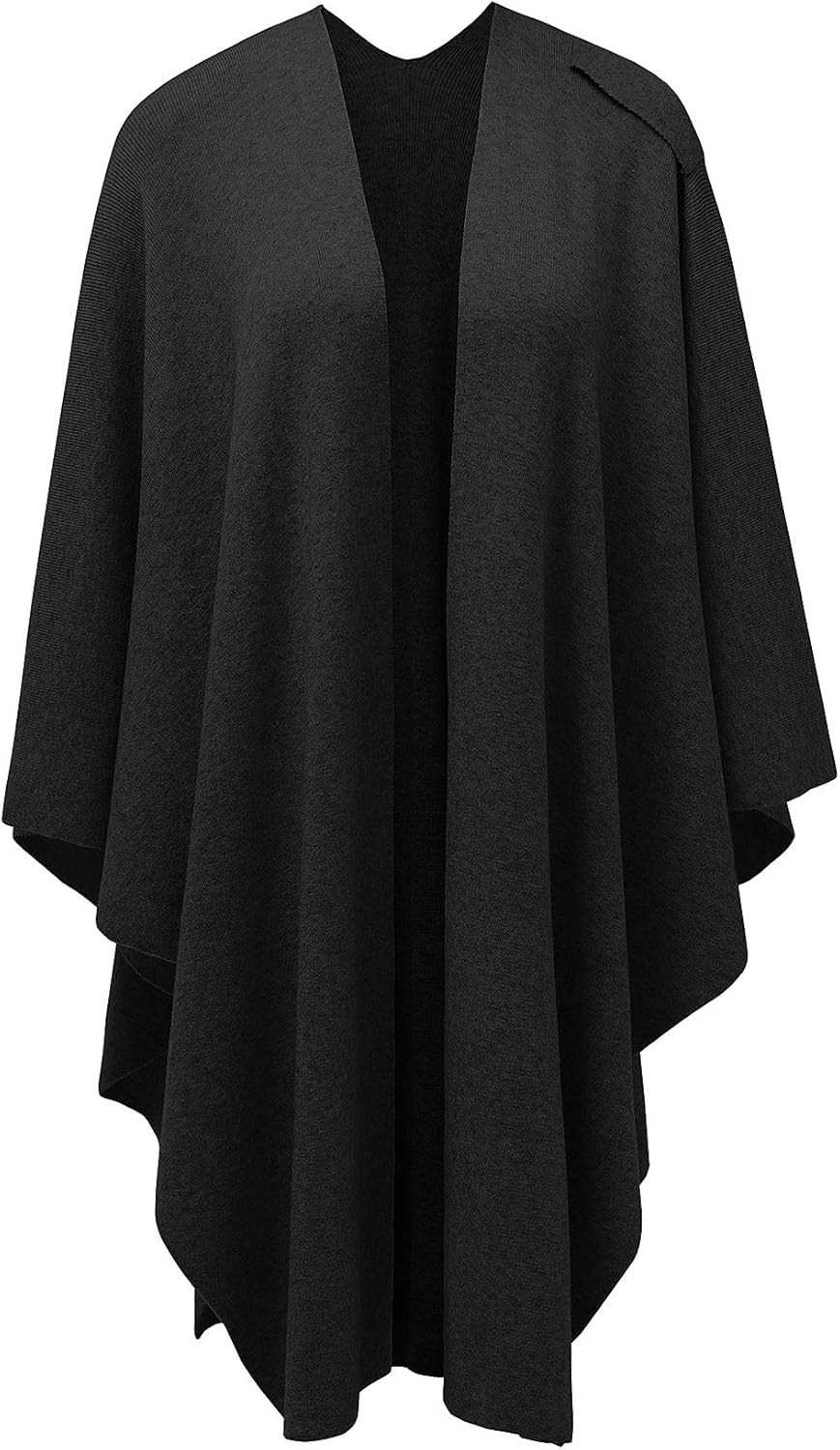 PULI Damen Poncho Schal Cashmere Feeling Strick Cape Cardigan Für Frauen Geschenk Für Mutter B-schwa