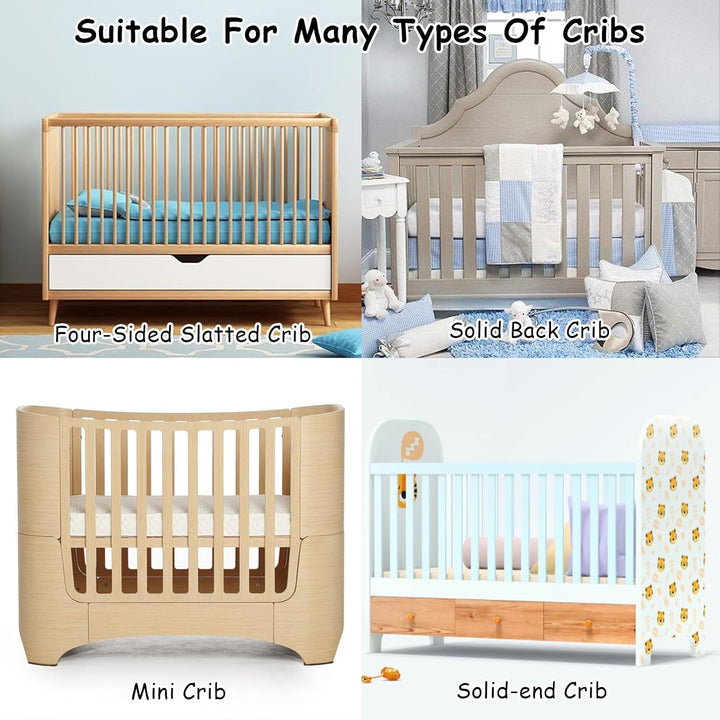 Bizcasa 2 Stück Bettumrandung Babybett,Babybett Umrandungen Breathable Netzgewebe Umrandungen,4-Seit