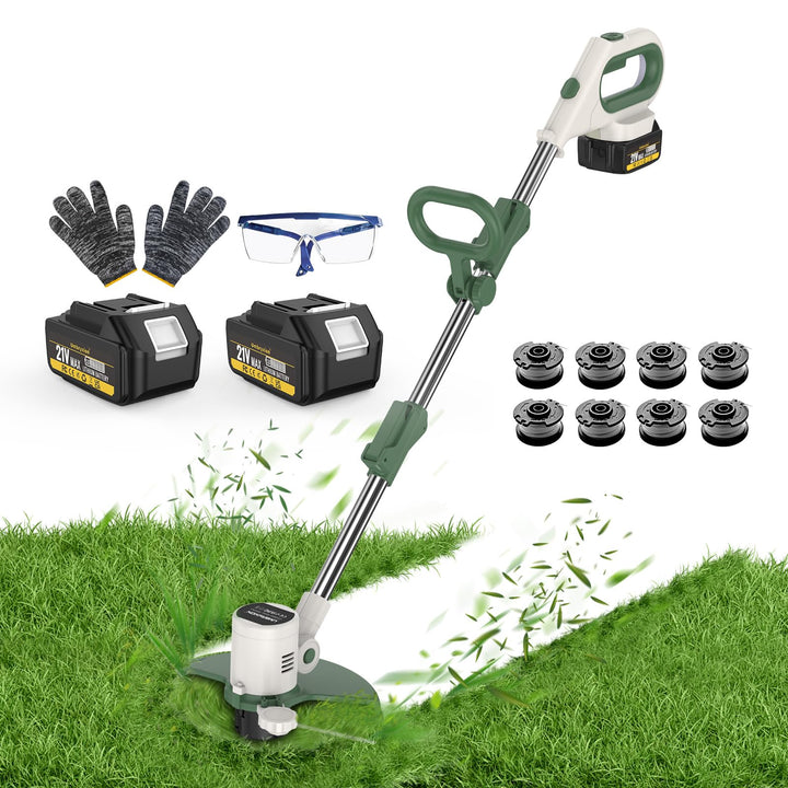 Akku Rasentrimmer 21V, 3-in-1 Rasentrimmer, Kantenschneider &amp; Gartenreiniger, 4000mAh Hochleistungsa