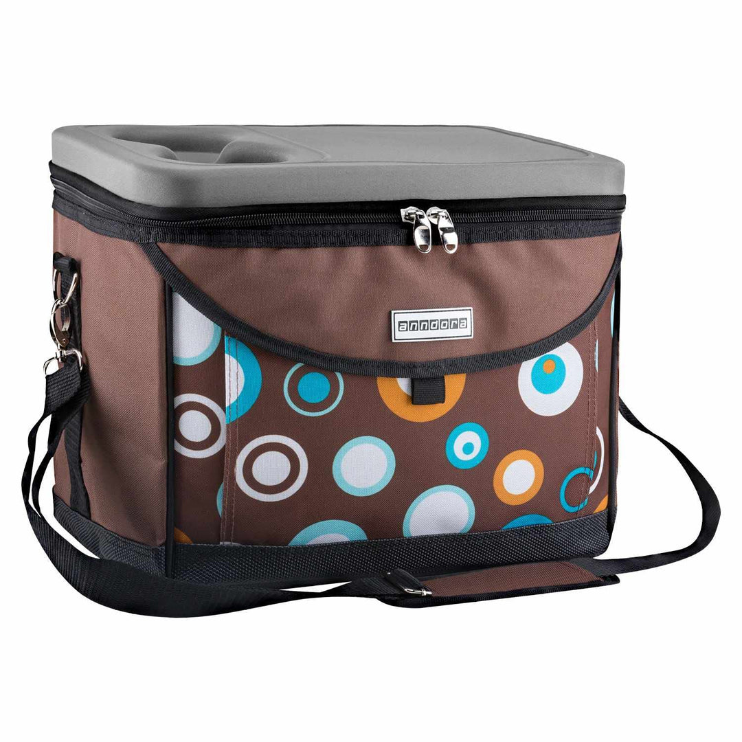 anndora Kühltasche 22 L Picknick Kühlbox 35 x 24 x 27 cm - Farbauswahl Braun, Braun