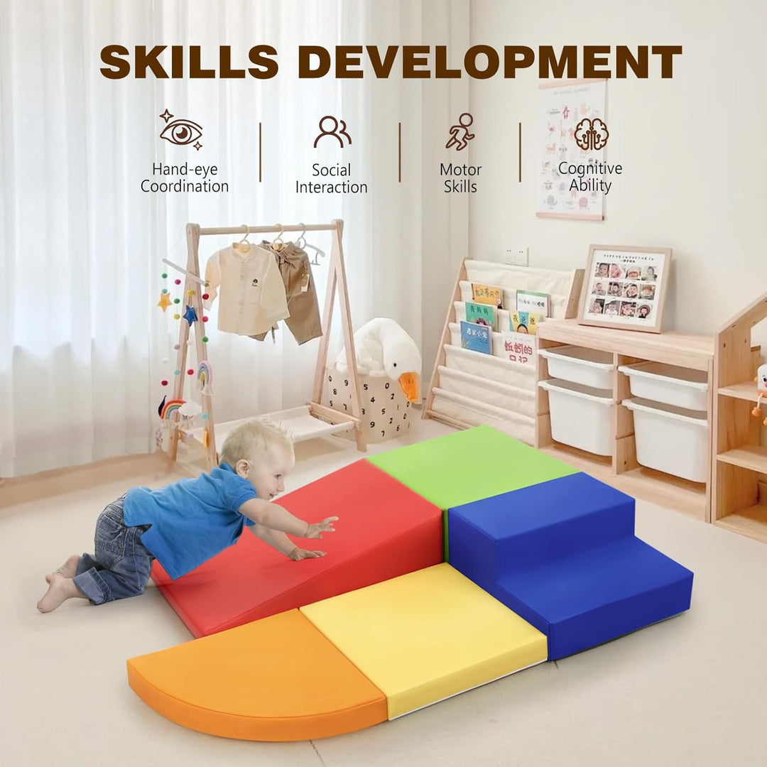 Wilwolfer Baby Klettern Indoor Kletterspielzeug: 5 PCS PU Wasserfeste Farbe Set - Baby Klettern Indo