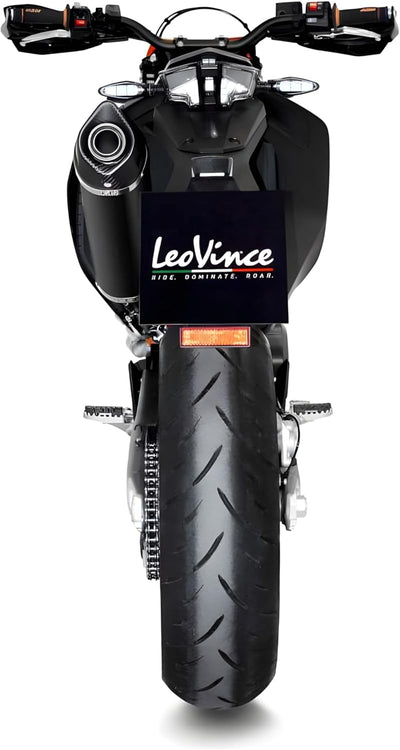 Auspuffanlage LeoVince Komplettanlage SBK NERO, Edelstahl schwarz, Carbon Kappe, 1/1, mit Katalysato