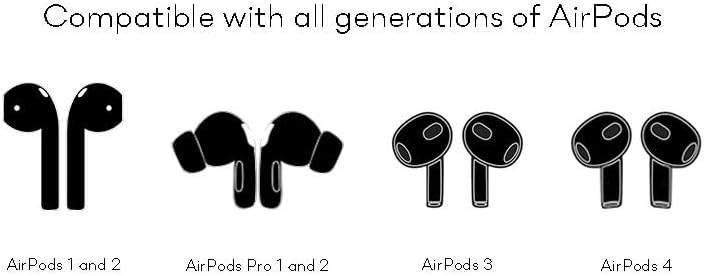Tapper Schwarzes Lammleder/schwarzes Stahlband für AirPods & AirPods Pro Schwarz / schwarzer Stahl,