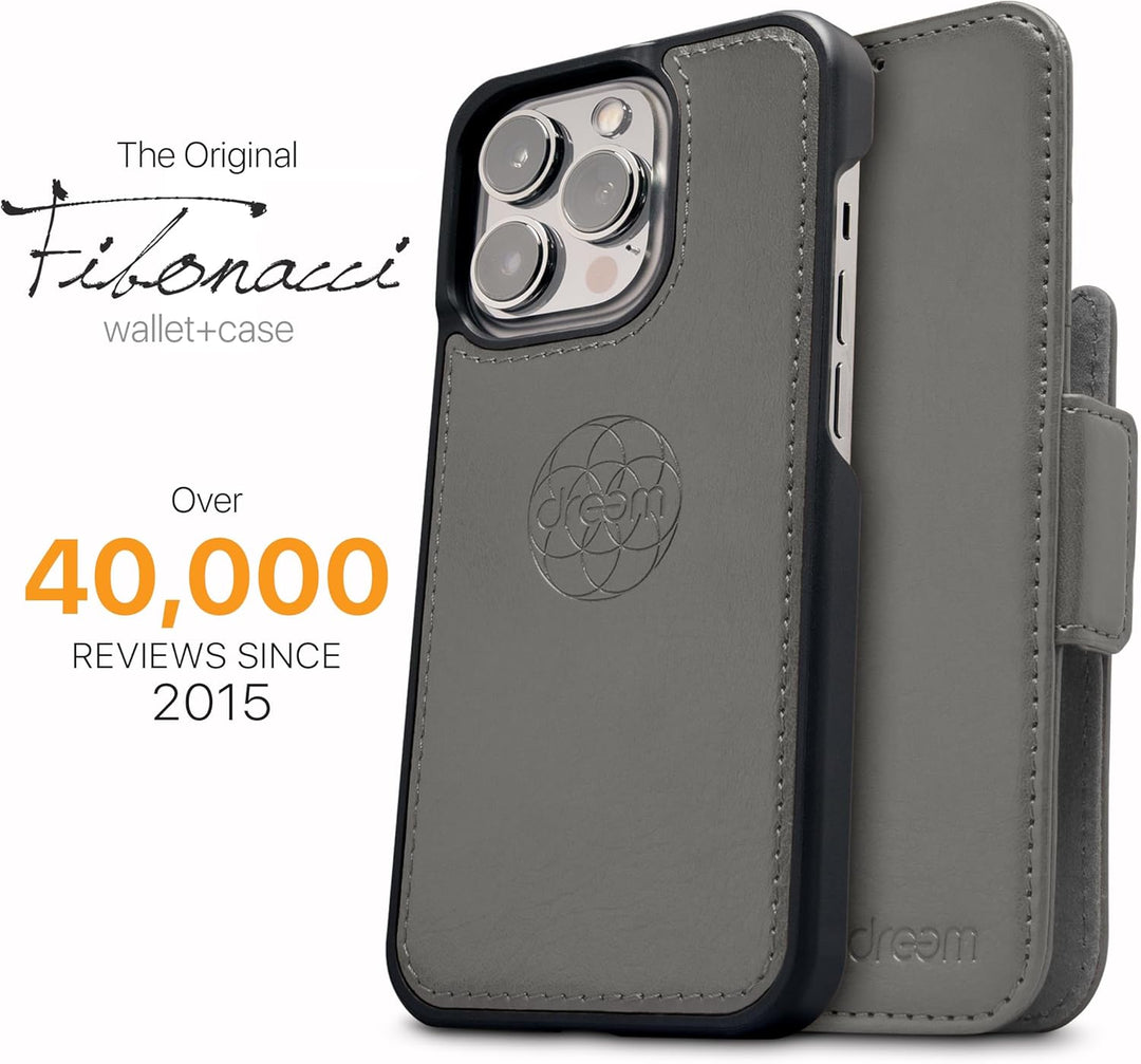 Dreem Fibonacci iPhone 15 Plus Brieftaschen-Etui / 2-in-1 stossfestes Etui und abnehmbares Folio aus