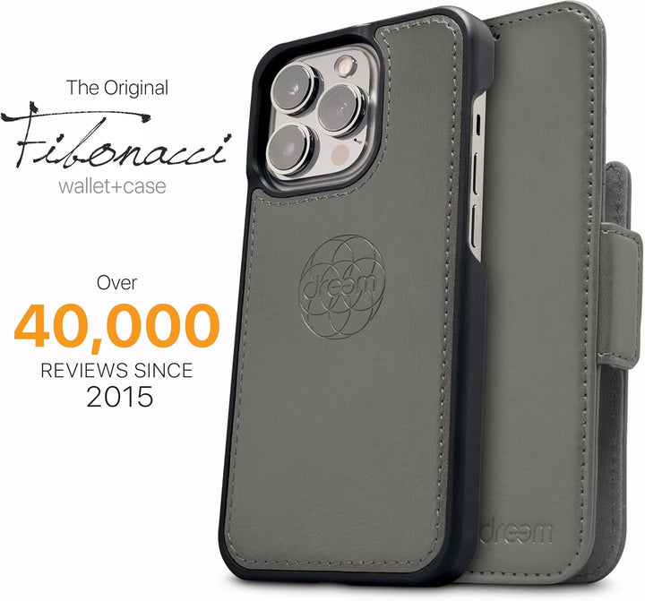 Dreem Fibonacci iPhone 15 Plus Brieftaschen-Etui / 2-in-1 stossfestes Etui und abnehmbares Folio aus