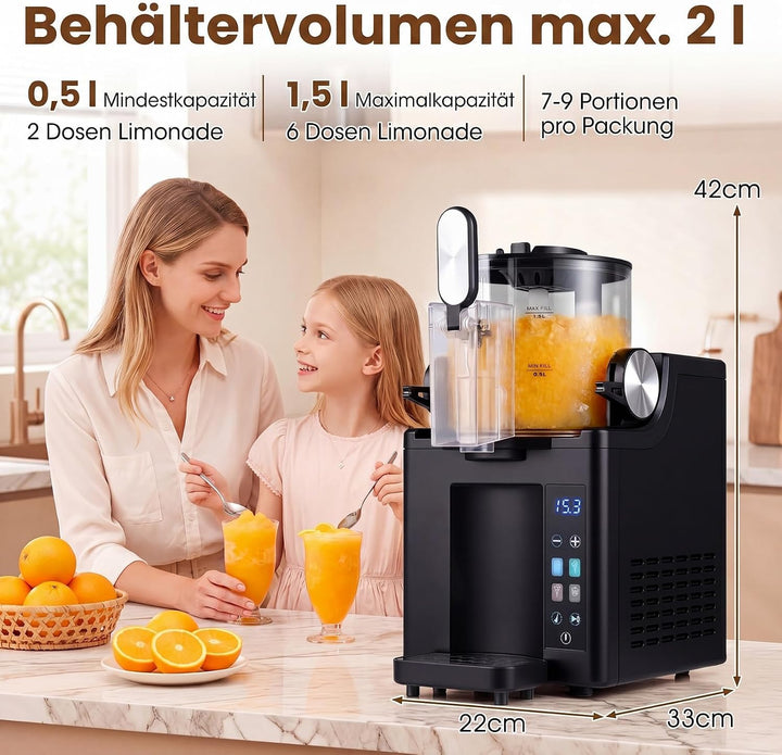 COSTWAY 1,5L Slush Maschine, kein Eis erforderlich | Slushie für Zuhause, mit Automatische Reinigung