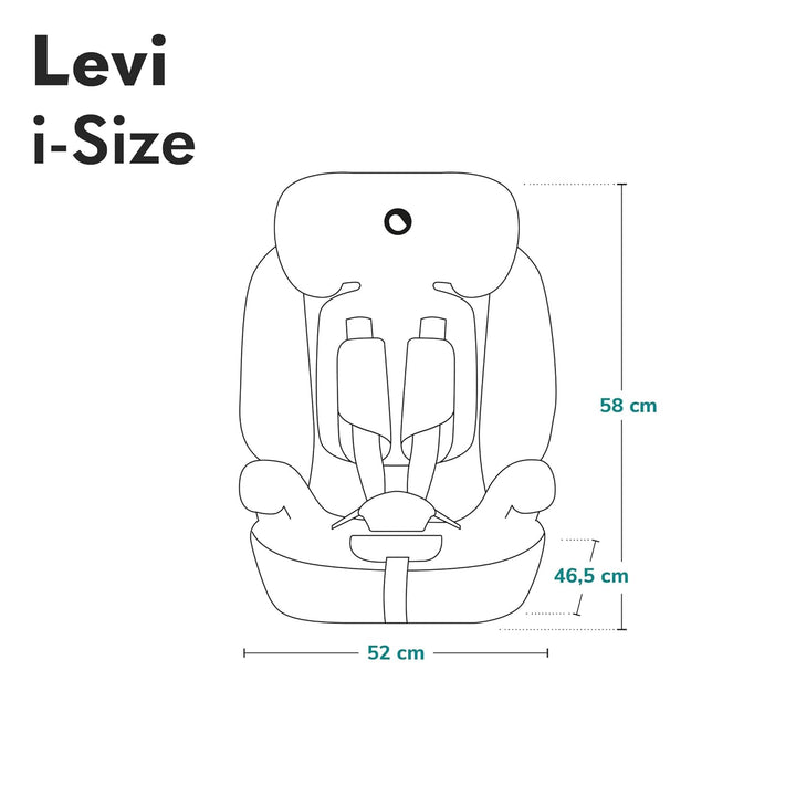 LIONELO LEVI I-SIZE 76-150 cm Kinderautositz, Gruppe 1 2 3, Seitenschutz, 10 Grad Kopfstützenverstel