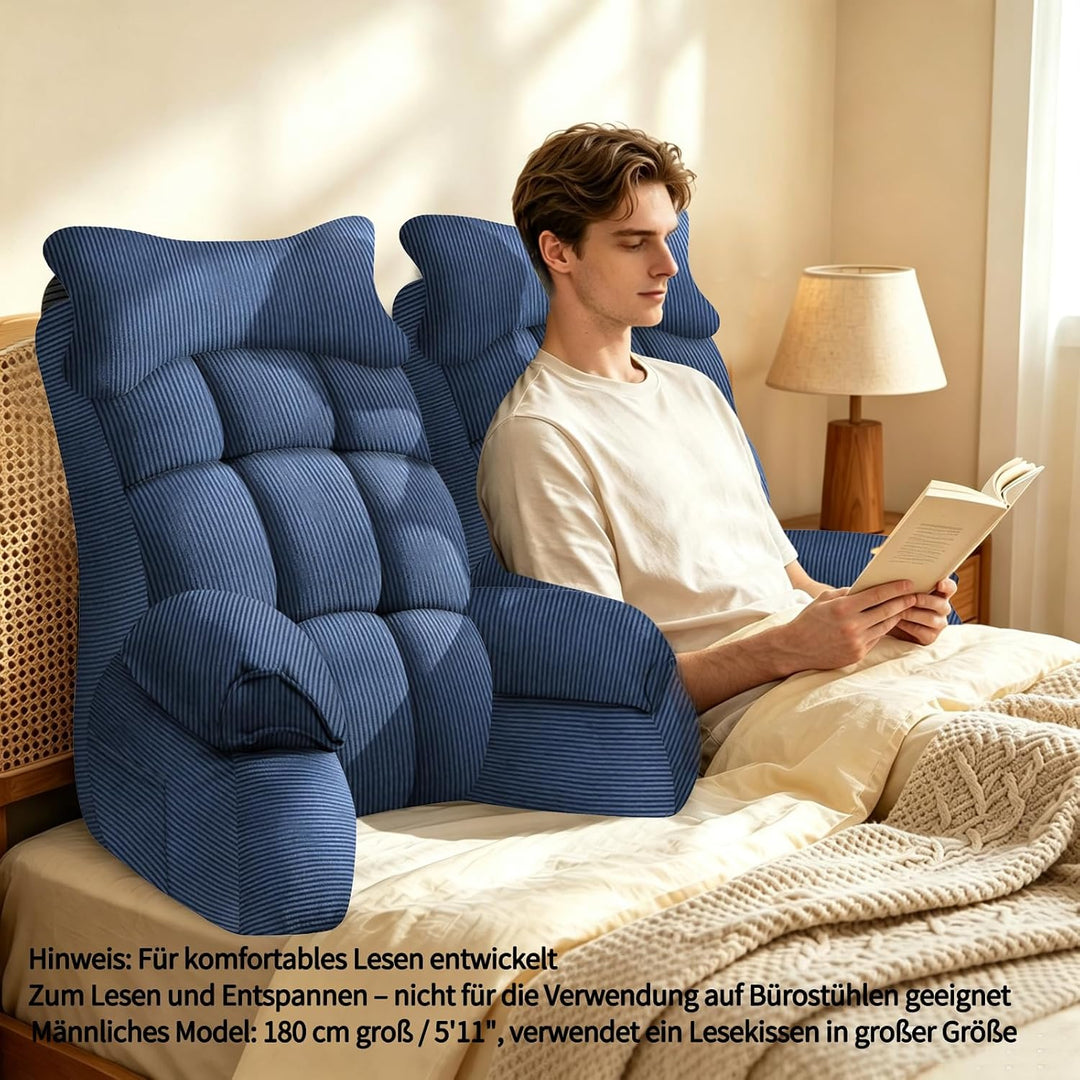 Lesekissen Bett mit Rückenlehne, Rückenkissen Sofa &amp; Bett Erwachsene | Lesekissen für Bett &amp; Sofa, R