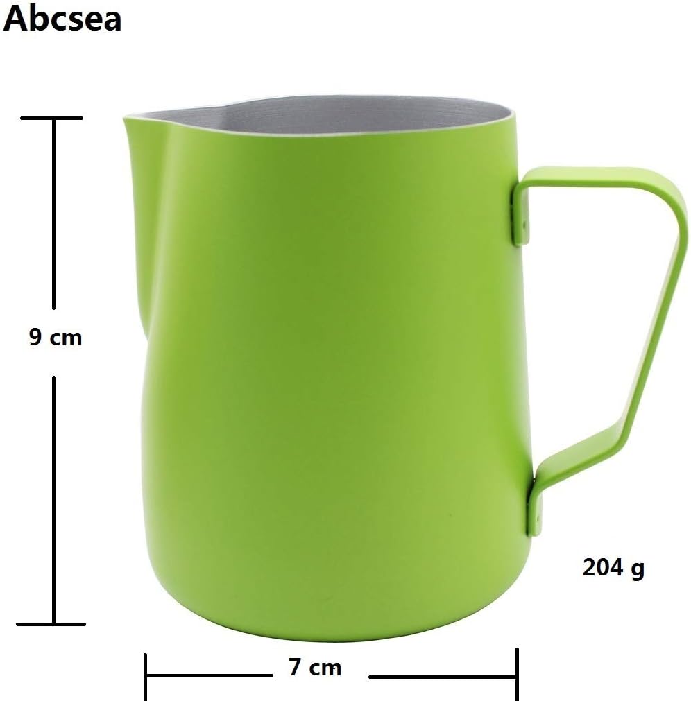 1 Stück Milchschaumkrug, Pitcher Krug Edelstahl, Schaumbecher für Kaffee und Latte Art, Schäumende M