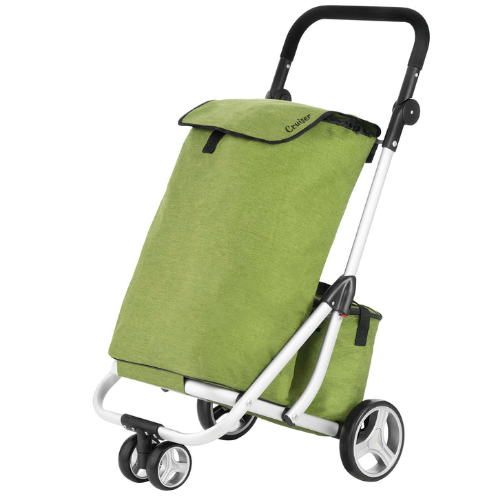 Cruiser Einkaufswagen Shoppingtrolley 59 Liter 3 Räder mit 14 ltr Kuhltasche (grün), 97 x 56 x 46cm,