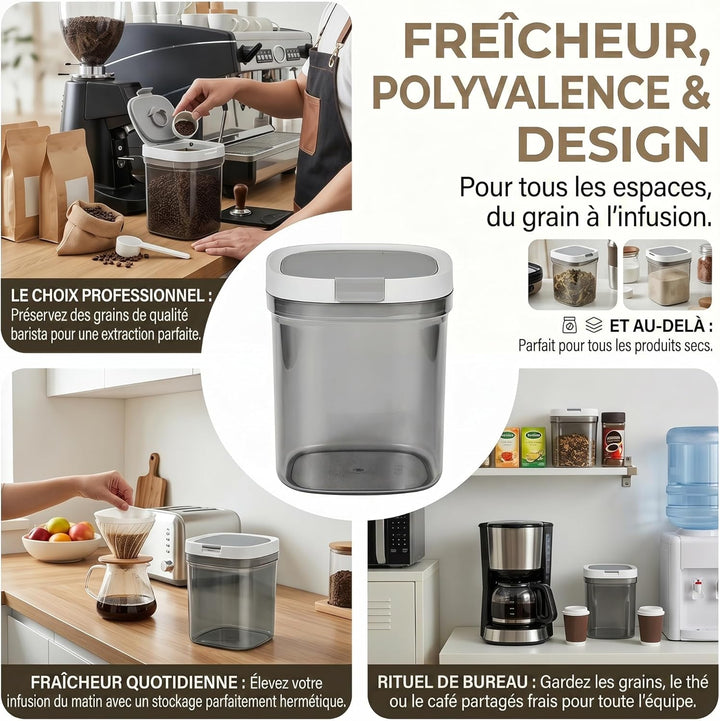 Kaffeebohnen Behälter: 2 Stück 1.8L Kaffeebehälter, Kaffee Aufbewahrungsdose, für Kaffeebohnen, Nüss