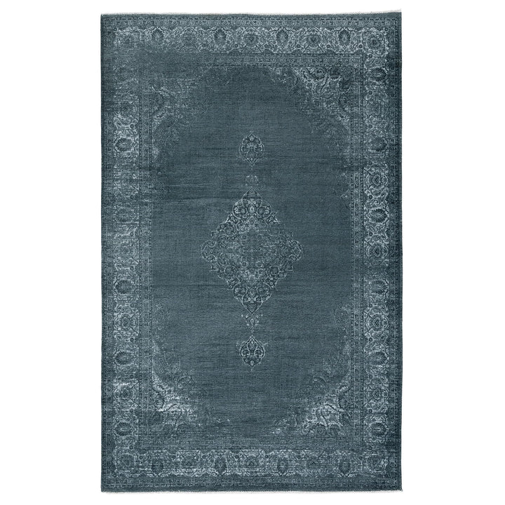 Kelim Vintage Teppich Wohnzimmer Holzkohle Grau 80 X 145 cm - Moderner Kurzflor Teppich - Super Soft