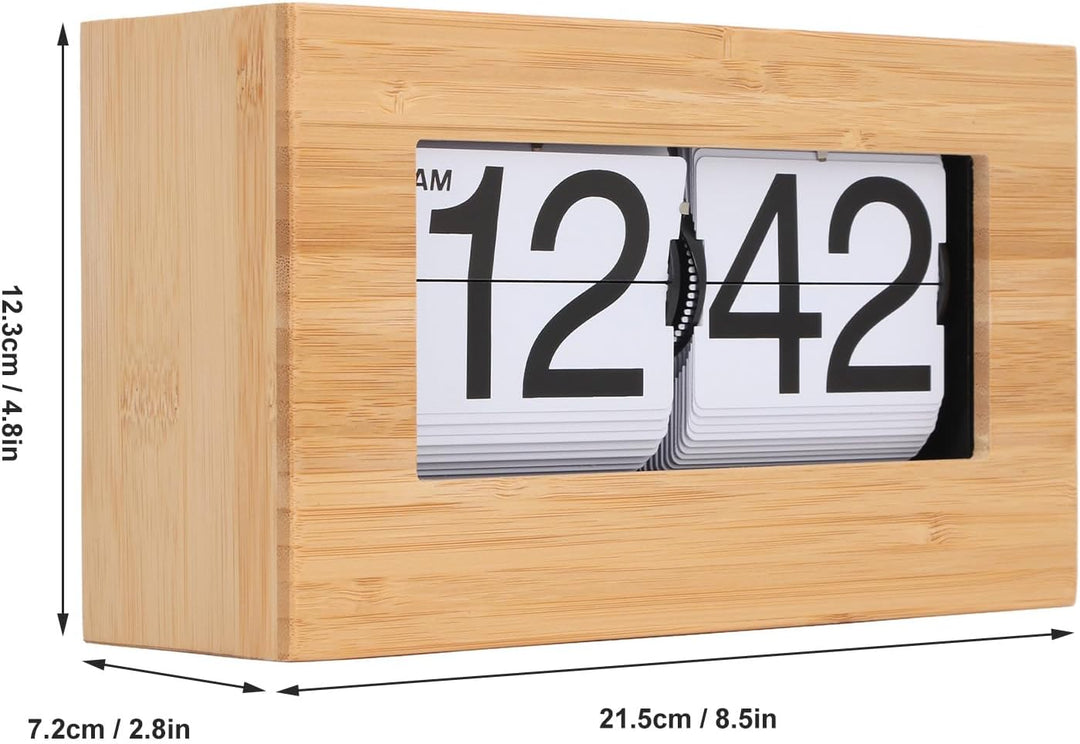 Vintage Auto Flip Uhr, Retro Schreibtisch Tischuhr mit Grossen Zahlen, Moderne, Minimalistische Digi