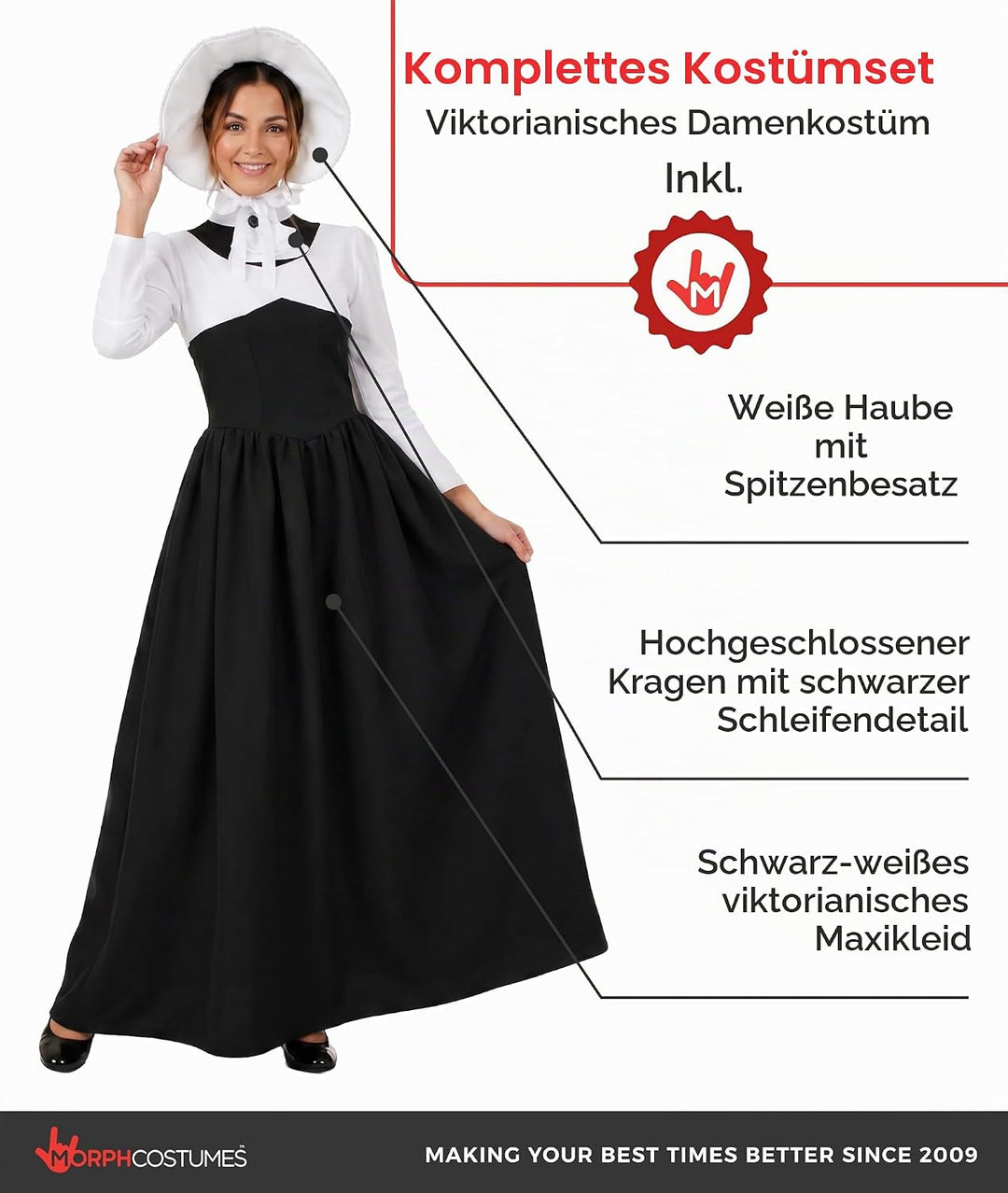 Fun Shack Mittelalter Kleidung Damen, Mittelalter Kleid Damen, Mittelalter Kostüm Damen, Viktorianis
