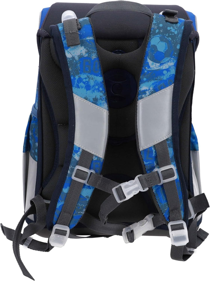 Fussball Schulranzen Schultornister FIDLOCK Junge 1 Klasse Schulrucksack Schultasche | Set 4 TLG. fü
