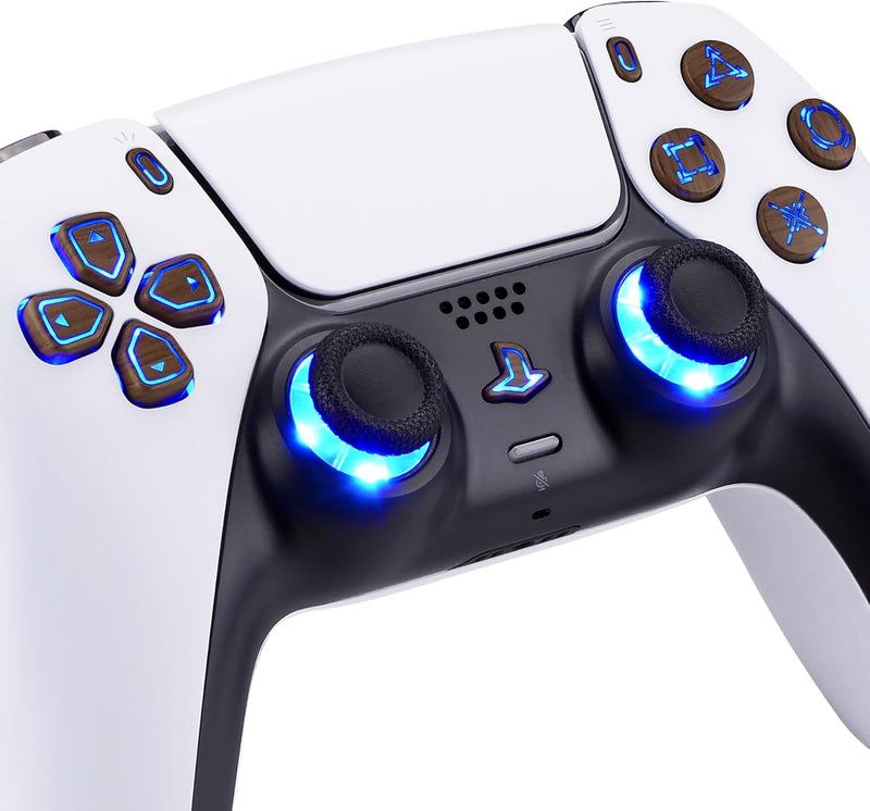 eXtremeRate DTF LED Kit für ps5 Controller BDM-030/040, Ersatz leucht D-Pad Thumbstick Share/Option/