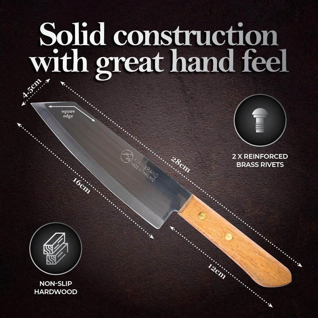 Kiwi Messer, zum Kochen, 16,5 cm mit Holzgriff, 171, Holzfarbe, Silber Silber 16,5 cm, Silber 16,5 c