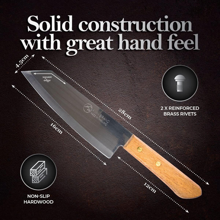 Kiwi Messer, zum Kochen, 16,5 cm mit Holzgriff, 171, Holzfarbe, Silber Silber 16,5 cm, Silber 16,5 c