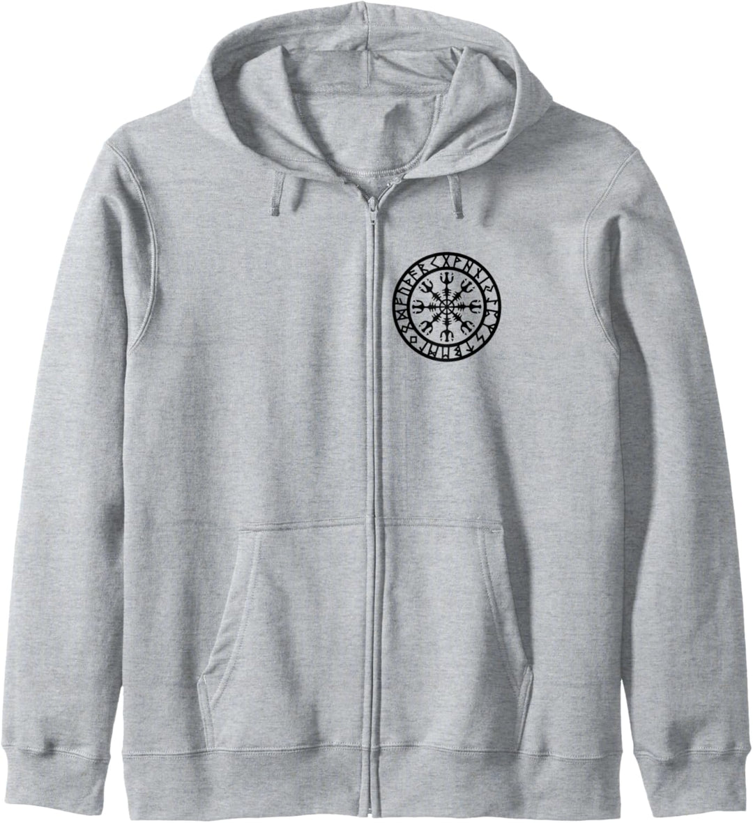 Aegishjalmur Helm of Awe viking Symbol Wikinger Rune Kapuzenjacke