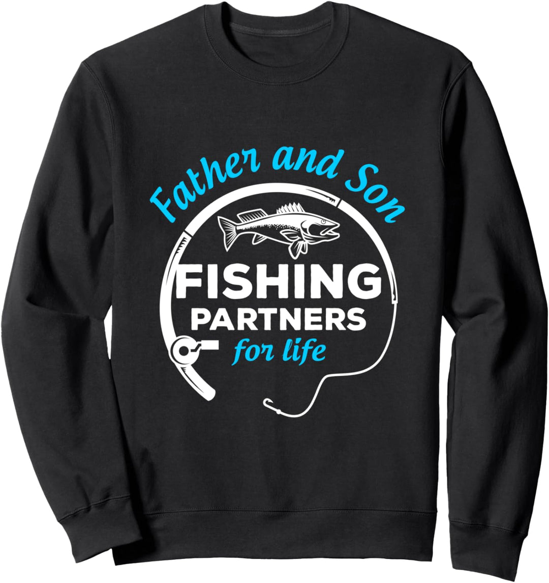 Father and Son Fishing Partner For Life Ice Fishing Rod Sweatshirt