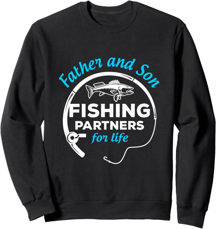 Father and Son Fishing Partner For Life Ice Fishing Rod Sweatshirt
