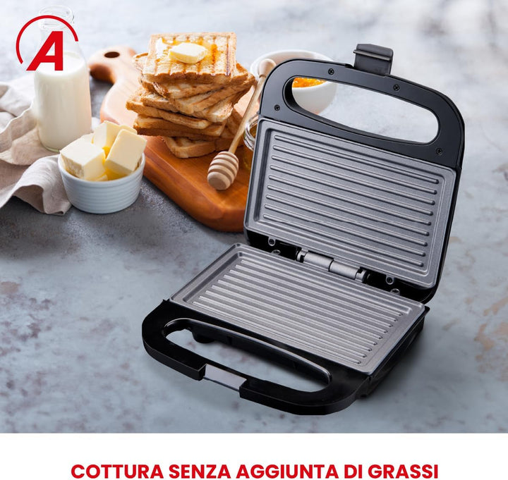 ARDES - AR1S12 FFIZIOSO Kompakter Toaster mit Antihaftplatten - Elektroplatte für Brötchen, Toast, F